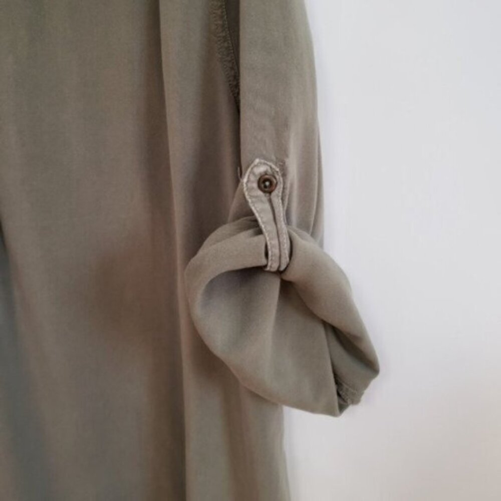 torrid Olive Green Button-Front Utility Tunic - Picture 7 of 14